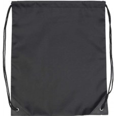 Drawstring Back Pack Bag 13.5" x 16.5" (black)