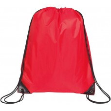 Drawstring Back Pack Bag 13.5" x 16.5" (red)