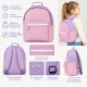 Girls Pink & Lilac Backpack Girls Pink & Lilac Backpack